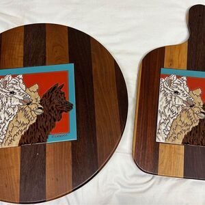 Purple Heart Wood Lazy Susan Cutting Board MAPLE Paduak Natural Real Handcrafted